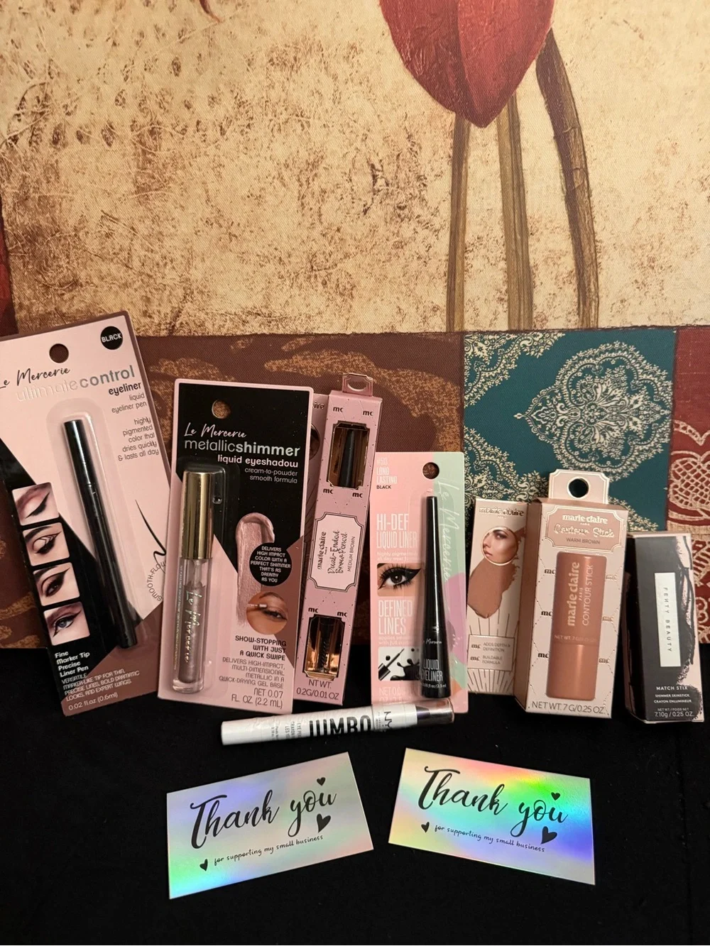Assorted Makeup Collection - Pink & Rose Gold Accents-18 Pc